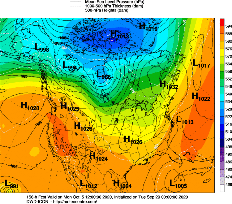 156 Hr Forecast